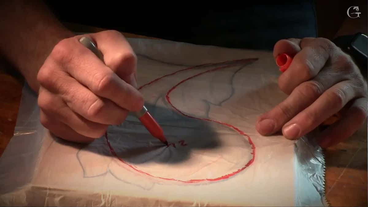 Orange marker following a scroll