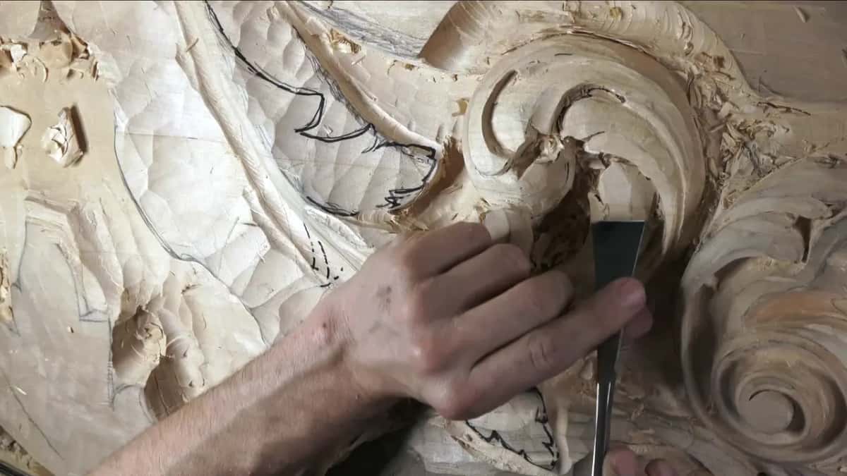 The blade goes in upright.