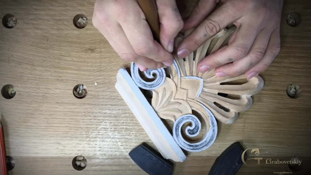 Blade held upright